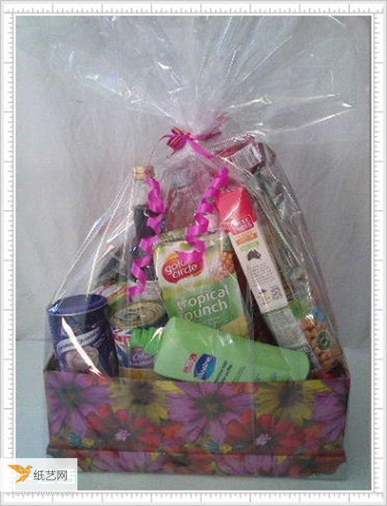 Illustrated tutorial on how to make your own personalized gift basket