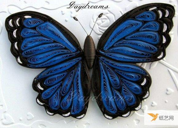 Appreciation of the beautiful paper butterfly pictures handmade using rolling paper