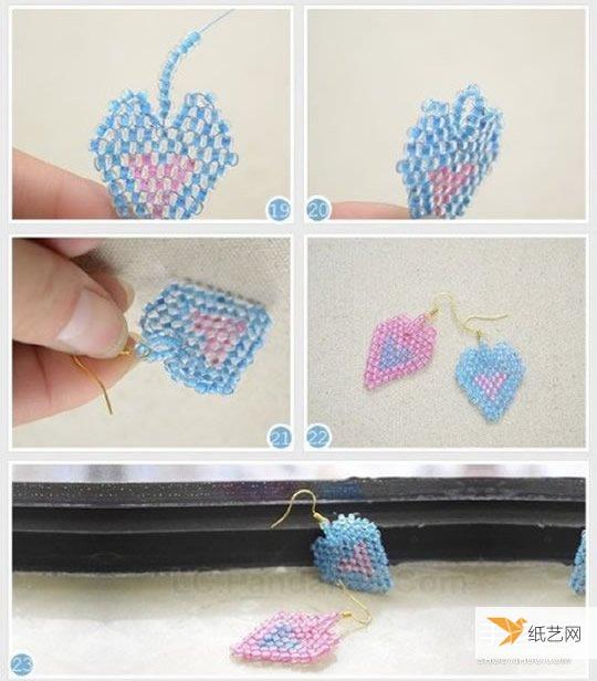 Illustrated tutorial on how to make your own personalized beaded earrings