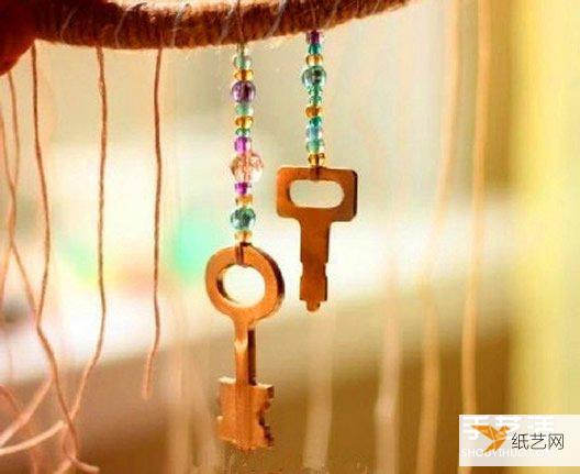 Tutorial on how to make personalized wind chime beads using discarded keys