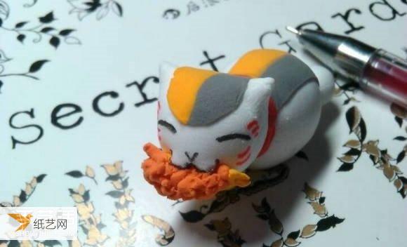 Tutorial on how to make a lucky cat looking for food using ultra-light clay