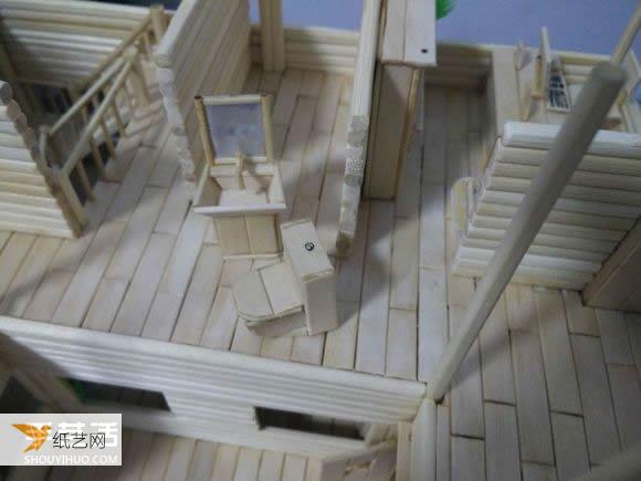 A complete step-by-step guide to hand-making a realistic villa model using disposable chopsticks