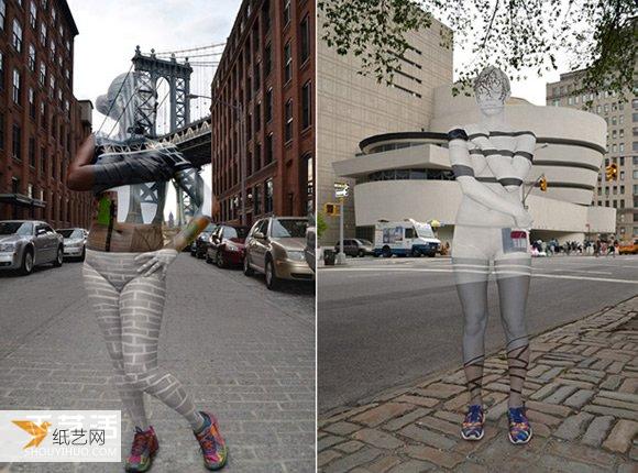 Everyone is looking for trouble: Creative body painting art makes models completely invisible