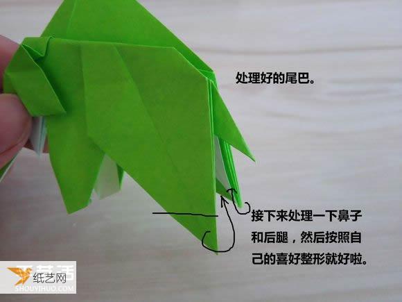 More complex step-by-step illustrations and real-life tutorials on folding an elephant using origami