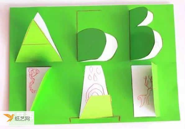 Greeting cards or toys made by perfectly combining English letters and numbers