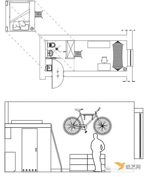 A popular small-sized light house renovated using a 13-square-meter apartment in Poland