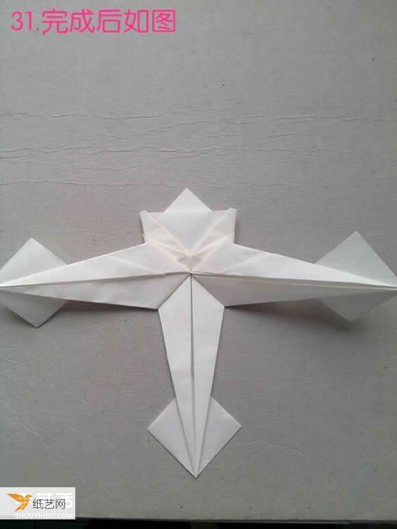 Detailed method and illustrated steps of folding a three-dimensional egret using origami