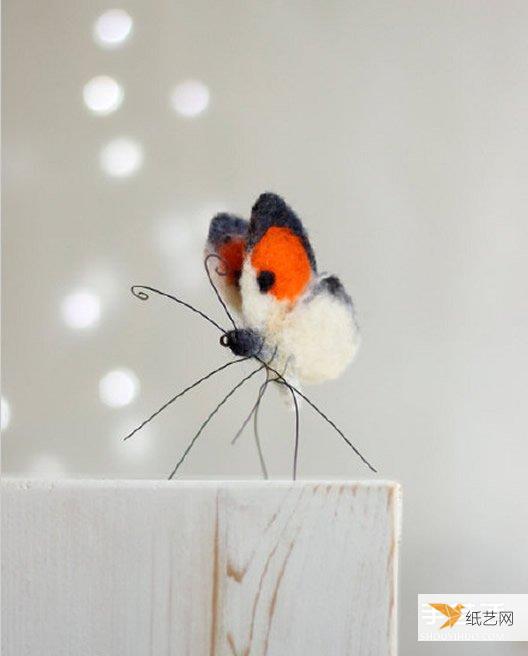 Appreciate the pictures of beautiful realistic and natural butterflies made of wool felt that look like living creatures