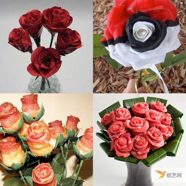 Roses made from unusual materials are not only beautiful but also delicious