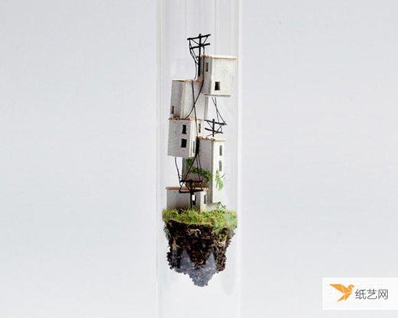 A world in which cardboard and tree branches are turned into treasure to create personalized glass test tubes