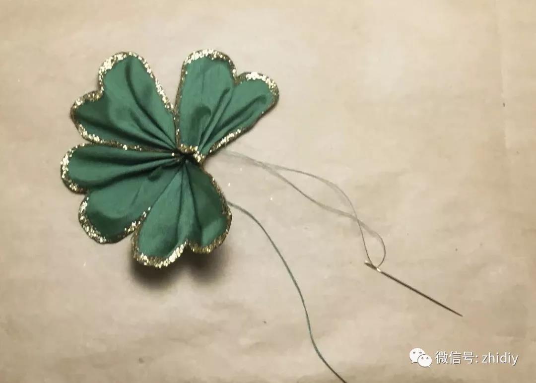 Fabric Lucky Four Leaf Clover Illustrated Tutorial