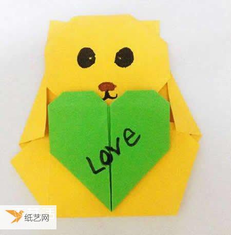 Step by step folding method of a cute little bear that can convey love very well