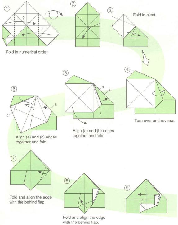 Momotani Haoyings origami heart box drawing tutorial [origami box diagram]