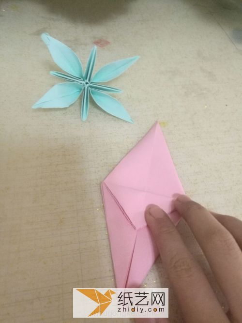 Origami Star Flower Paper Art Flower Making Tutorial Illustration