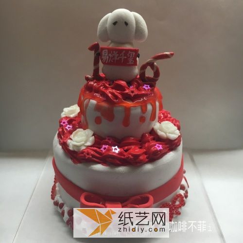 Tutorial on how to make the ultra-light clay birthday cake made by Clover for tfboys