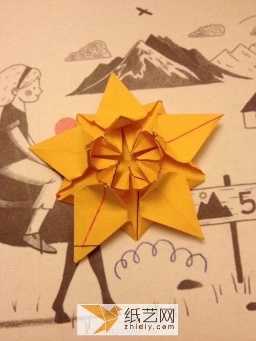 Detailed illustrated tutorial on making exquisite and beautiful origami cherry blossom stars