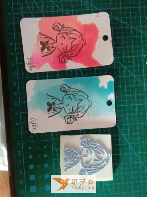 Tutorial on making rubber stamps with cute little girl cartoon patterns