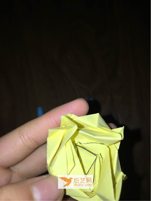 Four-petal simple origami rose tutorial