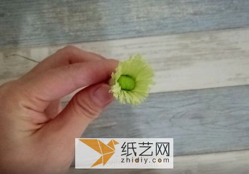 Paper art flower poppy flower handmade illustrated tutorial How to make crepe paper paper flowers