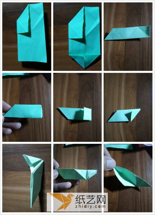 Making of holiday decoration five-pointed star origami flowers