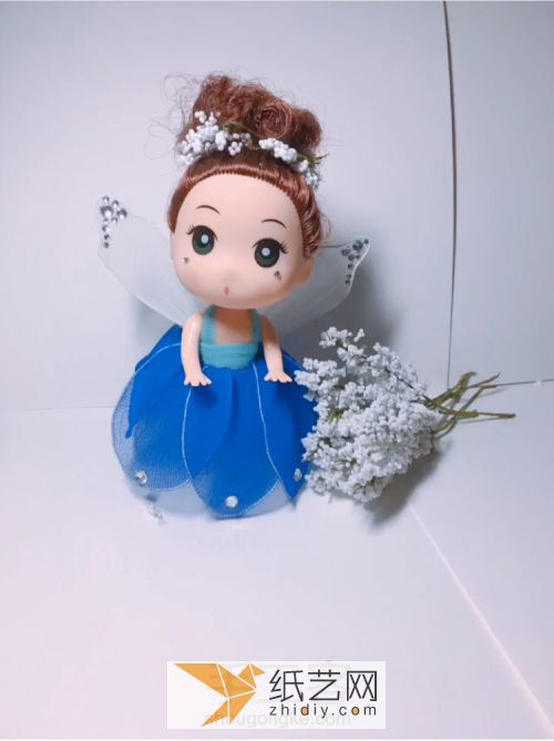 Tutorial on fabric doll princess dress made with silk screen DIY Children’s Day gift