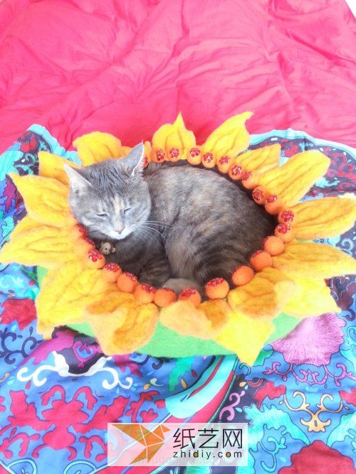 Beautiful wool felt cat nest 520 Valentine’s Day gift, a must-have skill for cat lovers