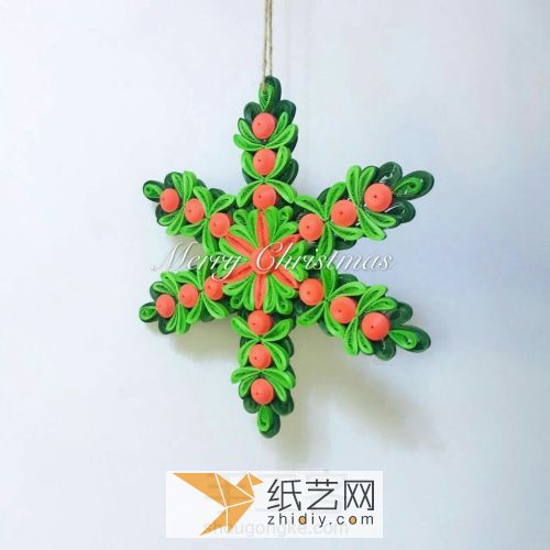 Christmas paper pendant handmade tutorial DIY Christmas tree decoration