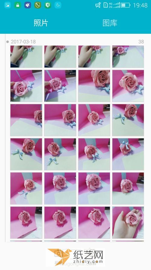 Little surprise for Chinese Valentines Day origami roses