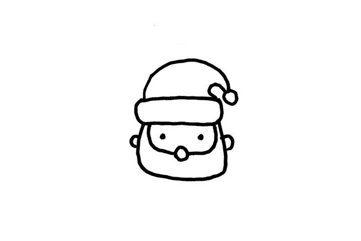 Simple drawing of Christmas decorations