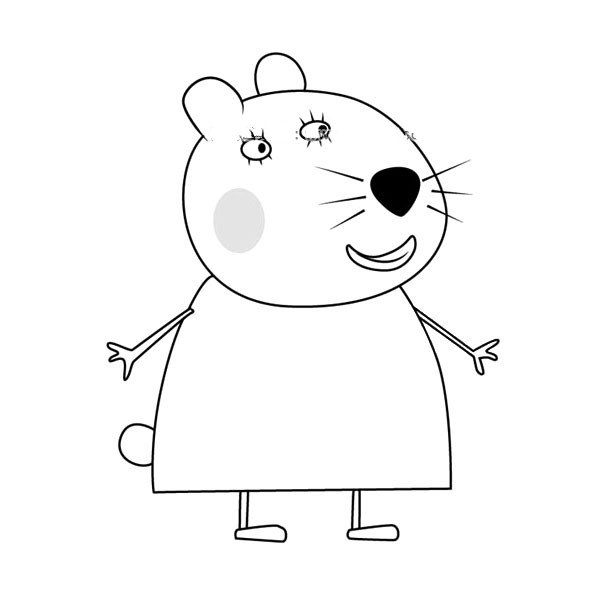 Peppa Pig and Hamster Veterinarian Simple Drawing