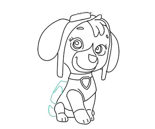 2 simple drawing pictures of Paw Patrol Team Tiantian