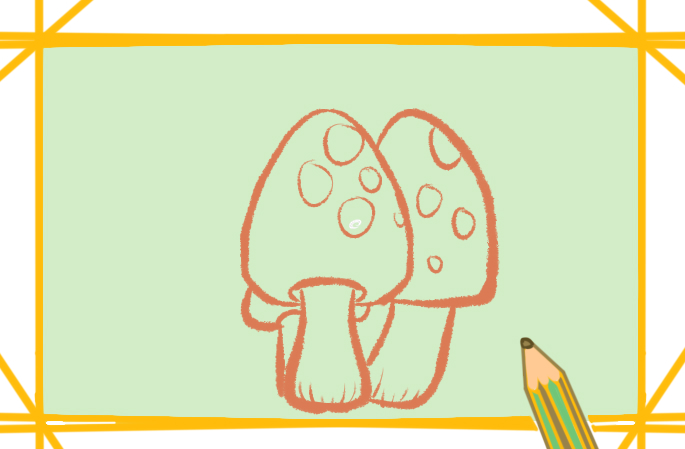 How to draw snow-white mushrooms