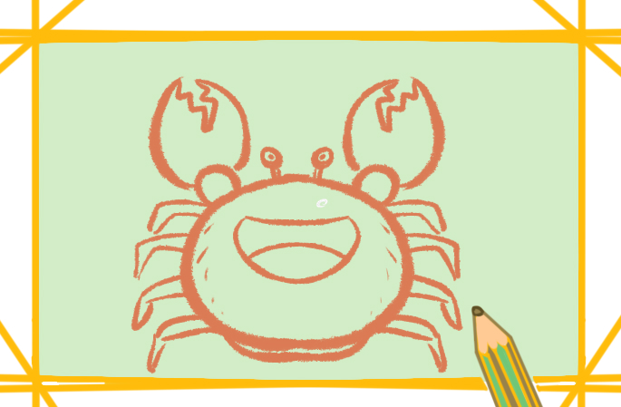 Red crab simple strokes