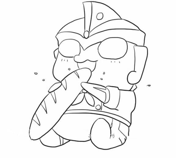 Cute Ultraman Ace eats bread