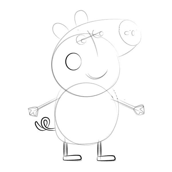 Piggy Peppa Pig Tobias Simple Drawing