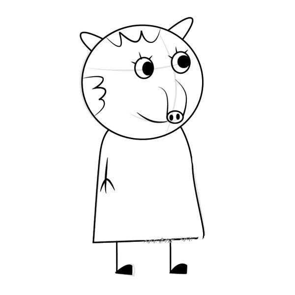 Peppa Pig Tapir Taylors simple drawing