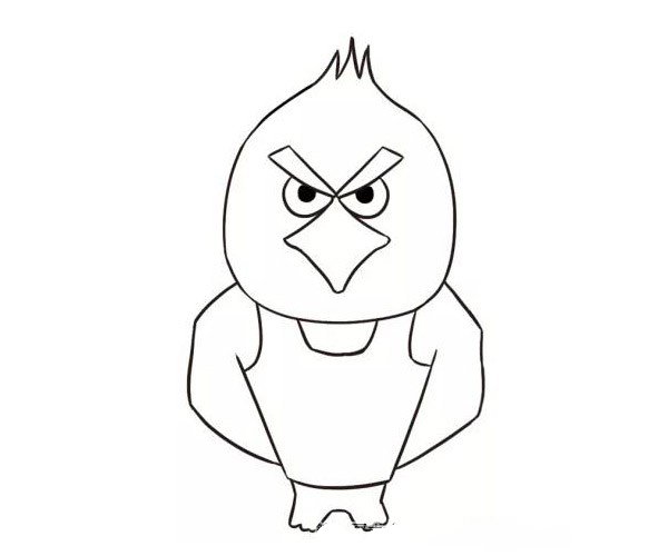 Cartoon eagle simple strokes