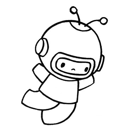 Astronaut simple drawing tutorial