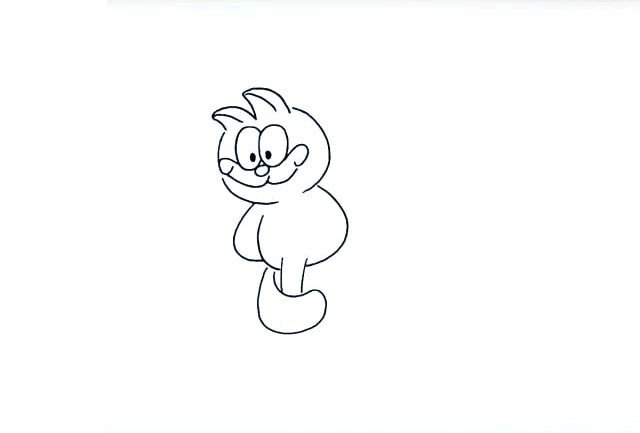 How to draw Garfield cat in simple strokes