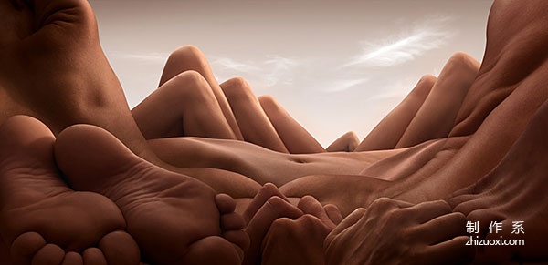 Photography by British photographer Carl Warner: Bodyscapes