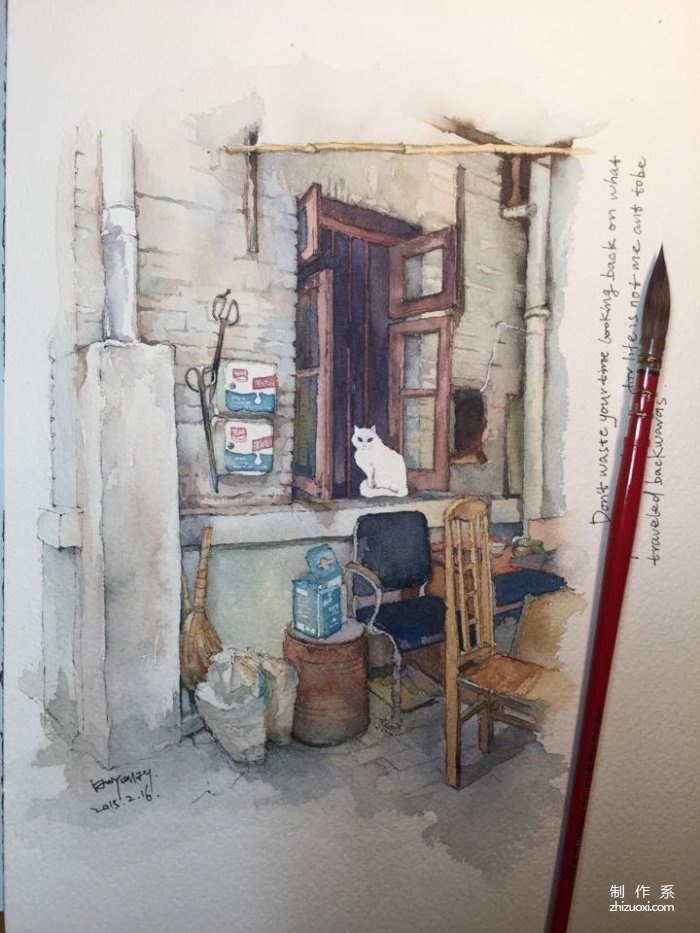 Corners in life - watercolor paintings by Ao Lu