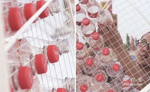 Coke Art installation composed of bottles