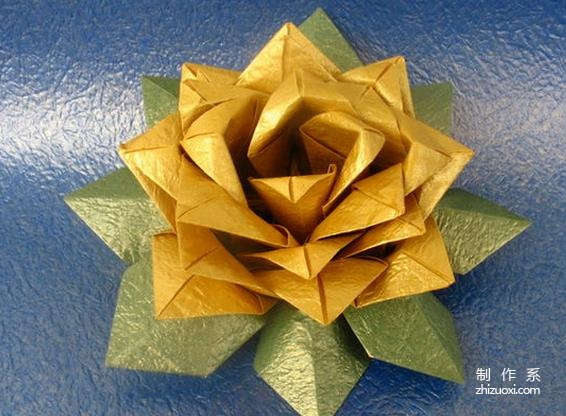 Prayer Lotus Handmade Origami Tutorial with Pictures and Texts