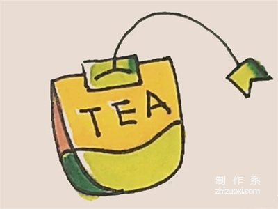 Learn to draw simple drawings, simple drawings of tea bags