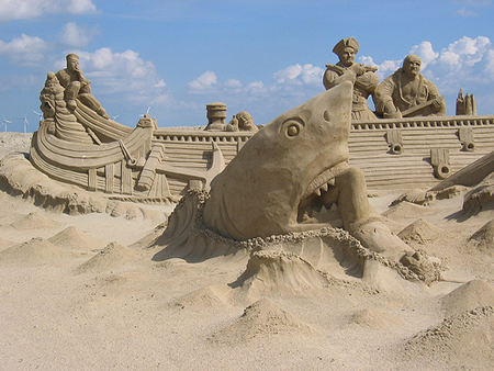 Collection of wonderful sand sculptures