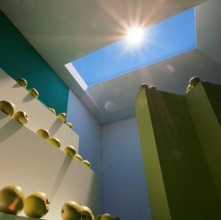 Realistic ceiling sun light