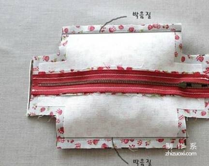 Fabric DIY hand-made simple flower bag lunch bag patchwork making method