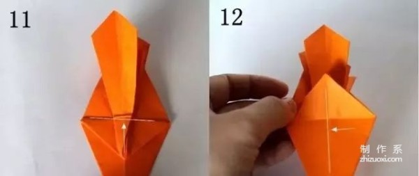 New version of origami method of Bird Tail Thousand Paper Cranes