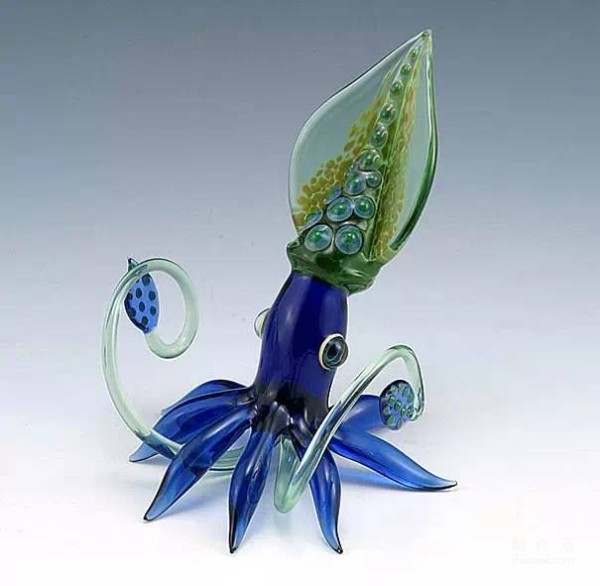 Colorful hand blown glass creatures