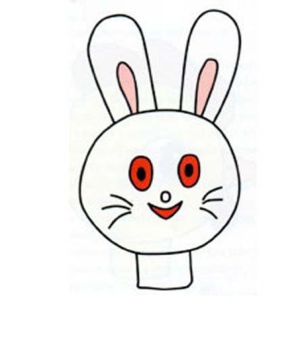 Cartoon rabbit avatar simple strokes